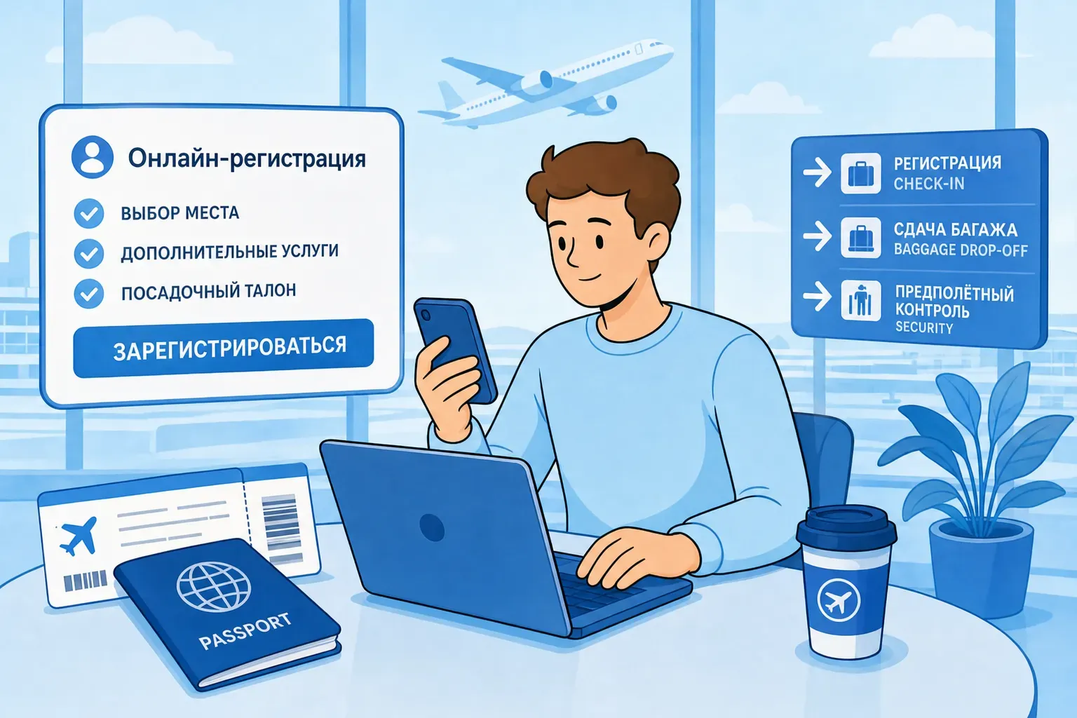 Регистрация на рейс: как пройти онлайн и в аэропорту