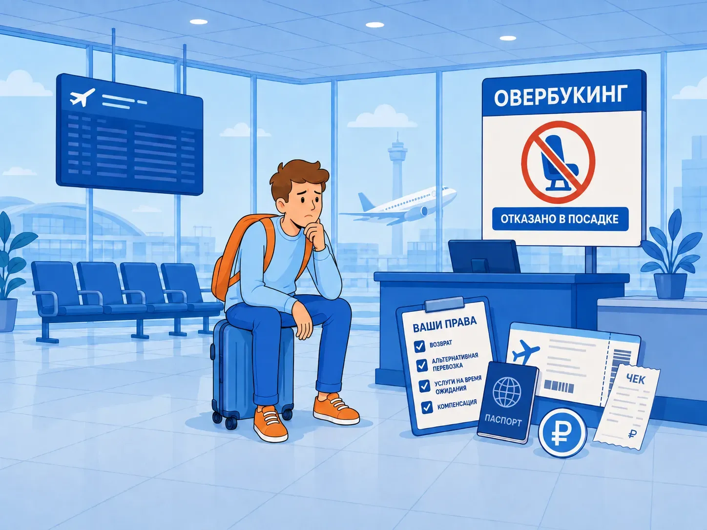 Овербукинг: что делать, если авиакомпания отказала в посадке